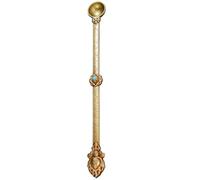 FIRSTXIU Cuillère décorative en métal traditionnel avec incrustations colorées, cuillères bouddhas en laiton adaptées pour un usage religieux