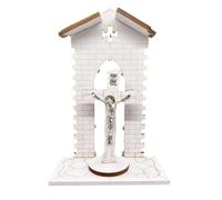 FIRSTXIU Décoration de table élégante Jésus Christ sur croix - Cadeau religieux - Crucifix de table pour la maison ou le bureau