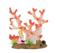 FIRSTXIU Délicate Fille Blond Paysage Cave Cachette Terrarium Cachettes Crevettes Statue Aquariums Habitat Décors Résine Aquariums Décorations