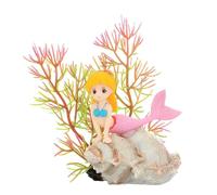 FIRSTXIU Délicate Fille Blond Paysage Cave Cachette Terrarium Cachettes Crevettes Statue Aquariums Habitat Décors Résine Aquariums Décorations