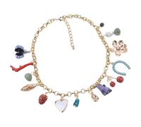 FIRSTXIU Élégant collier floral en alliage incrusté de diamants élégants pour femmes et professionnels à la mode tenue décontractée, Métal