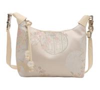 FIRSTXIU Élégant sac à bandoulière en nylon avec motif de tissage chinois vintage, sac à main à fermeture éclair, petit sac à main pour femmes en tissu de tissage, blanc, One Size
