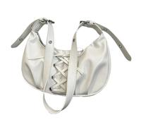 FIRSTXIU Élégant sac à bandoulière réglable en polyuréthane pratique pour les aisselles, blanc, 27x19x8.5cm