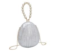FIRSTXIU Élégant sac à main de soirée, sac à main à bandoulière, sac à bandoulière pour mariage, fête et cocktail banquet, blanc, Taille unique