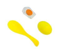 FIRSTXIU Ensemble d'œufs et cuillères pour activités de plein air pour enfants Coordination développement transport course Pâques fête jeu d'œufs