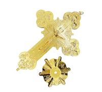 FIRSTXIU Exquisites Figurine crucifix de table en métal au design unique et élégant qui améliore la collection des amateurs d'espace de vie