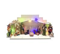 FIRSTXIU Figurine de crèche de Noël en bois - Figurine unique de crèche de Noël