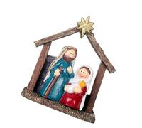 FIRSTXIU Figurine de crèche de Noël en résine durable pour collectionneurs chrétiens, centres de table