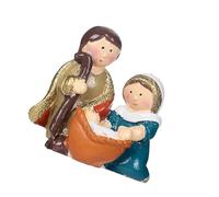 FIRSTXIU Figurine de crèche de Noël en résine durable pour collectionneurs chrétiens, centres de table