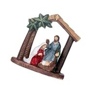 FIRSTXIU Figurine de crèche de Noël en résine durable pour collectionneurs chrétiens, centres de table