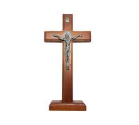 FIRSTXIU Figurine en bois en forme de croix - Décoration de fête - Fournitures d'artisanat en bois pour église, méditation, prière, cadeau de ménage