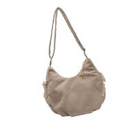 FIRSTXIU Grand sac à bandoulière en velours côtelé pour femme avec sangle réglable, fermetures éclair et compartiments spacieux, kaki, Taille unique