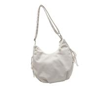FIRSTXIU Grand sac à bandoulière en velours côtelé pour femme avec sangle réglable, fermetures éclair et compartiments spacieux, beige, Taille unique