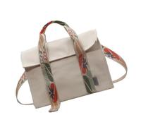 FIRSTXIU Grand sac à bandoulière tendance en toile pour femme - Style décontracté - Pour le travail et les voyages, Fleur blanche, 31*16*24cm