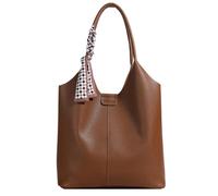 FIRSTXIU Grand sac à main à la mode pour femme - En cuir synthétique souple - Pour le travail et les voyages, Couleur café., One Size