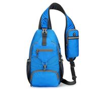 FIRSTXIU Grand sac de poche poitrine pour homme Sacs à dos bandoulière en nylon Sacs à dos décontractés Sacs à dos d'extérieur Grand sac à dos décontracté en nylon Bandoulière épaule, bleu marine, One