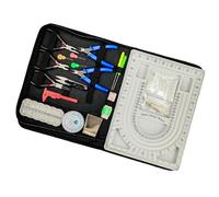FIRSTXIU Kit de création de bijoux - Fournitures de perles faites à la main - Avec plusieurs tailles - Étrier à coulisse - Poinçons et ciseaux