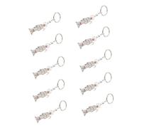 FIRSTXIU Lot de 10 porte-clés en alliage de zinc pour loisirs créatifs, fabrication de bijoux, petits cadeaux, souvenirs religieux, accessoires
