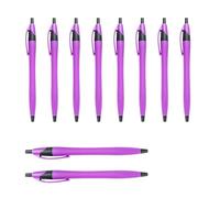 FIRSTXIU Lot de 10 stylos à bille rétractables de 1,0 mm, stylos à bille noirs pour étudiants, enseignants