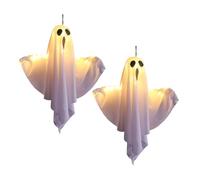 FIRSTXIU Lot de 2 décorations d'Halloween lumineuses à LED pour l'extérieur et l'intérieur
