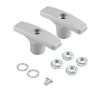 FIRSTXIU Lot de 2 poignées d'extension en métal pour vannes d'évacuation des égouts pour camping-cars avec tiges de 15,2 cm et 22,9 cm, installation facile des vannes d'égout pour camping-cars