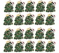 FIRSTXIU Lot de 20 breloques décoratives pour colliers et fabrication de jolis pendentifs de Noël en forme de chats, taille unique, Comme décrit, Comme décrit.
