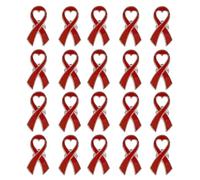 FIRSTXIU Lot de 20 broches officielles en forme de ruban pour sensibilisation au cancer du sein, soins de santé, insignes de bien-être public, bijoux pour femmes, As shown