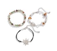 FIRSTXIU Lot de 3 élégants bracelets à breloques papillon en cristal - Accessoire multifonction - Pour femme