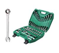 FIRSTXIU Lot de 37 clés à cliquet professionnelles 1/2" pour réparation de voiture