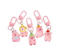 FIRSTXIU Lot de 5 porte-clés phosphorescents en forme d'animal - Adorable support de gestion des breloques de sac - Support unique en résine pour ami