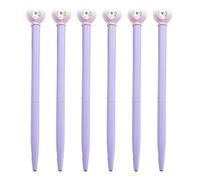 FIRSTXIU Lot de 6 stylos à bille en forme de cœur avec inscription en anglais « Love Heart » - 1 mm - Stylos décoratifs pour l'école, le bureau, le travail