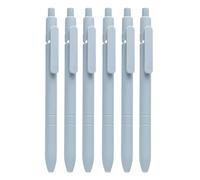FIRSTXIU Lot de 6 stylos à bille rétractables avec pointe de 0,5 mm pour écrire en douceur