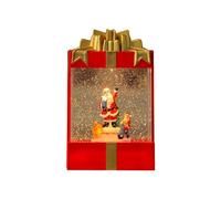 FIRSTXIU Lumières de neige de Noël avec renne du Père Noël en forme de boîte lumineuse pour décoration de chambre d'enfant