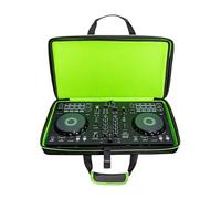 FIRSTXIU Mallette de rangement multifonction avec compartiments dédiés pour accessoires - Grand espace pour manettes - Absorption des chocs - Pour équipement DJ, noir/vert, Beauté de masse