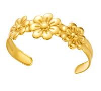 FIRSTXIU Manchette flexible moderne sur le thème de la mer avec vagues et étoiles de mer hypoallergénique en métal léger accessoire tendance plage fête soirée, taille unique, Comme décrit