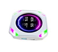 FIRSTXIU Moniteur d'ordinateur rond USB 5,3 cm avec suivi de la température du processeur GPU, design compact pour ordinateur construit un écran de refroidissement à eau