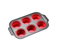FIRSTXIU Moule à cupcakes en silicone pliable et facile à utiliser pour 12 ou 6 moules à gâteaux pour œufs, muffins et friandises, gâteaux, pain, outil de cuisson