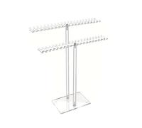 FIRSTXIU Organisateurs de bijoux portables en acrylique pour économiser de l'espace pour collier et support tendance pour la maison accessoire de maison étagère à bijoux