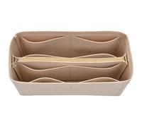 FIRSTXIU Organisateurs de sac à main, organiseurs de sac à main en feutre, plusieurs poches, organiseur pour sac à bandoulière, poches intérieures avec fermeture éclair, Beige 2, taille unique