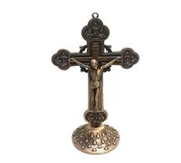 FIRSTXIU Ornement en alliage pour croix Christ catholique à suspendre au mur Figurine pour maison, voiture, église, bureau, cadeau religieux