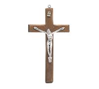 FIRSTXIU Pendentif en bois Jésus pour croix Christ souffrant Statue pour croix prière religieuse Main tenant pour croix Jésus Decoratio
