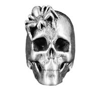 FIRSTXIU Perles rétro en forme de tête de mort et d'araignées pour tressage de corde et bijoux culturels, pendentif en laiton gothique pour homme et femme, taille unique, Comme décrit, Comme décrit.