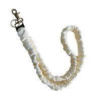 FIRSTXIU Porte-clés élastique tour de cou pour téléphone, porte-badge, collier, porte-cartes, accessoires clés, blanc, Rope length 47cm
