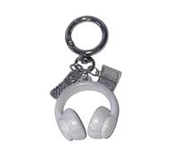 FIRSTXIU Porte-clés élégant sur le thème des écouteurs, accessoire élégant pour sac à main, portefeuille, clés de voiture, cadeau tendance pour femme, porte-clés casque en métal