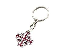 FIRSTXIU Porte-clés religieux en forme de croix avec pendentif en forme de croix pour les amateurs de mode