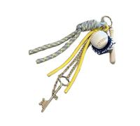 FIRSTXIU Porte-clés tendance contrasté pour sac - Design pratique et portable pour un usage quotidien - Accessoire élégant pour sac d'étudiant, bleu jaune, taille unique