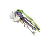 FIRSTXIU Porte-clés tendance contrasté pour sac - Design pratique et portable pour un usage quotidien - Accessoire élégant pour sac d'étudiant, violet/vert, taille unique