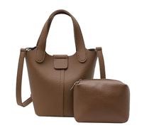 FIRSTXIU Sac à bandoulière de couleur unie pour femme - Sac à main simple à bandoulière - Sac à main tendance pour tous les jours - Seau à bandoulière simple de couleur unie pour tous les jours