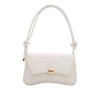 FIRSTXIU Sac à bandoulière élégant couleur bonbon, sacs à bandoulière tendance en cuir PU, sac à main pour aisselles, sacs décontractés pour femmes, blanc, As shown in the picture