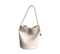 FIRSTXIU Sac à bandoulière en cuir PU souple pour femme coréenne, couleur unie, seau de grande capacité, sac à main décontracté, sac à main en cuir PU, beige, One Size